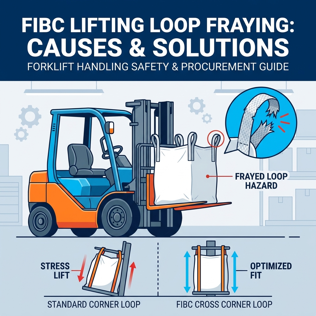 Qu'est-ce qui fait que les boucles de levage FIBC s'effilochent lors de la manipulation d'un chariot élévateur ?