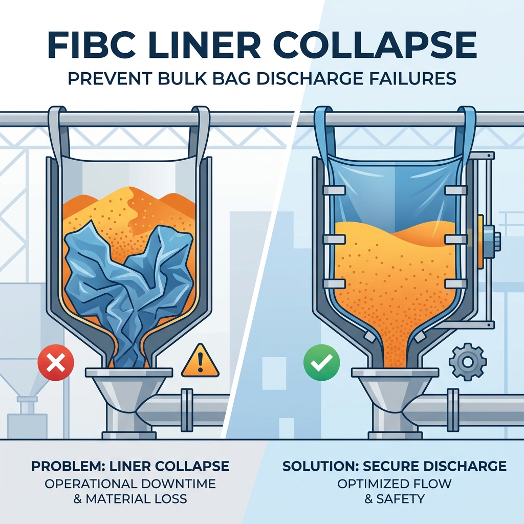 Pourquoi les doublures FIBC s'effondrent-elles pendant le déchargement des Big Bag ?
